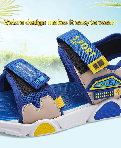 Children's sandals cartoon soft-soled non-slip boys' sandals in summer hook and loop fashion girls' sandals 4-10 years old 38