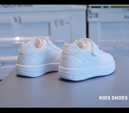 Tenis Sneakers Kids Spring/Autumn New Boys Girls Sports Shoes Casual Board Shoes Leather Soft Soled Children Small White Shoes
