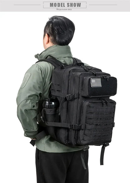 25L/45L Men's and Women's Tactical Backpacks , Outdoor Activities, Small School Backpacks with Water Bottle Holder
