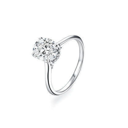 Oval Cut 9*7mm 2CT D VVS1 Moissanite Rings S925 Sterling Silver for Women Engagement Wedding Lady's Jewelry Gift Luxury