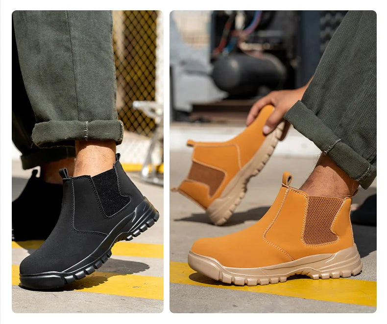 Easy Wear Safety Shoes for Men Steel Toe Work Shoes Puncture Proof Work Sneaker Male Protective Work Man Boots Safety Boots