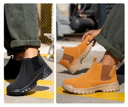 Easy Wear Safety Shoes for Men Steel Toe Work Shoes Puncture Proof Work Sneaker Male Protective Work Man Boots Safety Boots