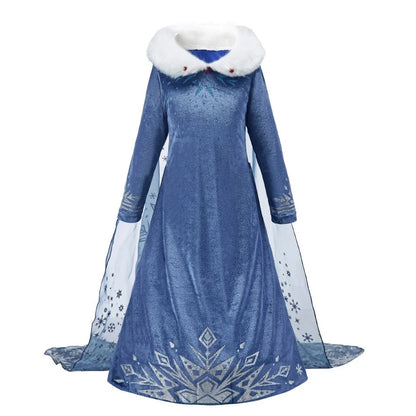 Fantasia Infantil de Rainha da Neve para Crianças, Cosplay da Elsa, Apresentação, Lantejoulas, Disfarce, Vestido Elegante de Princesa para Festa de Meninas, Fantasia de Halloween