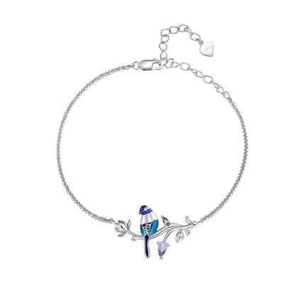 925 Sterling Silver Kingfisher Bracelet Original Design Bracelet Women Silver Jewelry for Party BSB127