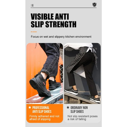 Men's Work Shoes Non Slip Oil Resistant Chef Shoes Suitable Seasons Lightweight and Comfortable with A Soft Sole That Not Tiring