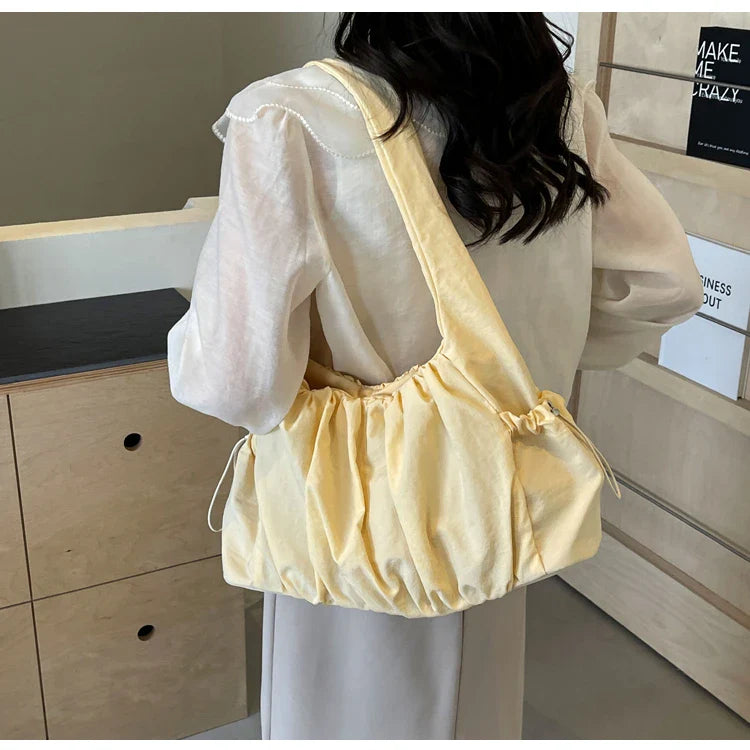 Hot Selling Fashion Nylon Pleated Women's Crossbody Bag 2026 New Casual Trend Versatile Large Capacity Tote Women's Shoulder Bag
