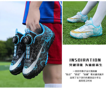 30-40# Personality Stylish And Comfortable Boys Girls Training Game Sneakers Indoor Outdoor Lawn Youth Student Soccer Shoes