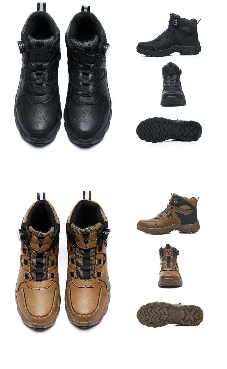Work Safety Shoes Smash-proof and Puncture-proof Sports Safety Shoes Outdoor Mountaineering Wear-resistant Steel Boots