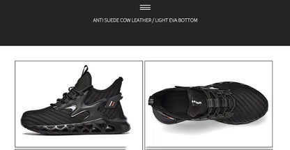 Breathable Men Work Safety Boots Steel Toe Safety Boots Anti-smash Anti-puncture Work Sneakers Indestructible Protective Boots