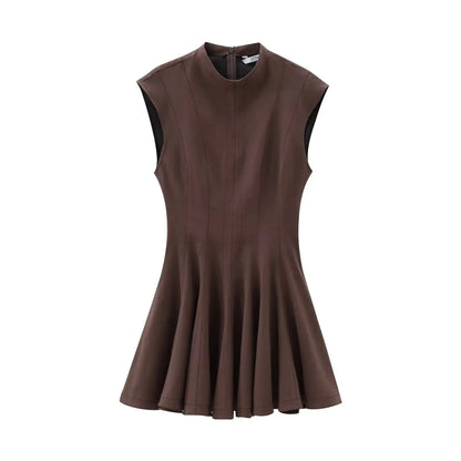 Ruffles Mini Party Dress Women Sleeveless A-Line Chic Evening Club Dress Fashion 2025 Y2K Girl Street Vestidos