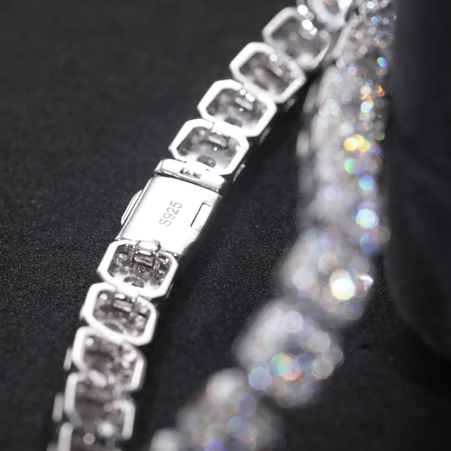 Iced Out Moissanite Halo Tennis Bracelet for Women Men S925 Sterling Silver 18k Gold Plated Jewelry with GRA Bracelets Gifts