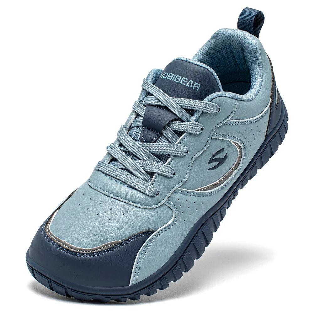 Wide Toe Shoes Unisex Artificial Barefoot Sneakers Casual Lace Up Outdoor Travel Shoes for Women Men