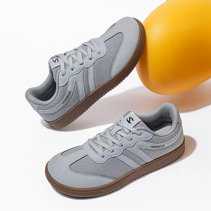 Wide Toe Sneakers Unisex Walking Shoes Lace Up fabric Non Slip Casual Sneaker