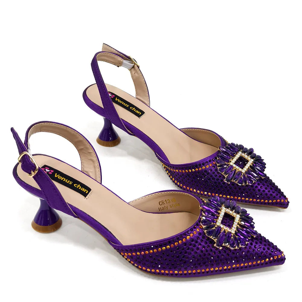Sandálias Femininas Nigerianas de Alta Qualidade Estilo Italiano Sandálias Africanas Femininas Marca de Grife Sapatos de Luxo Sapatos Femininos 2025