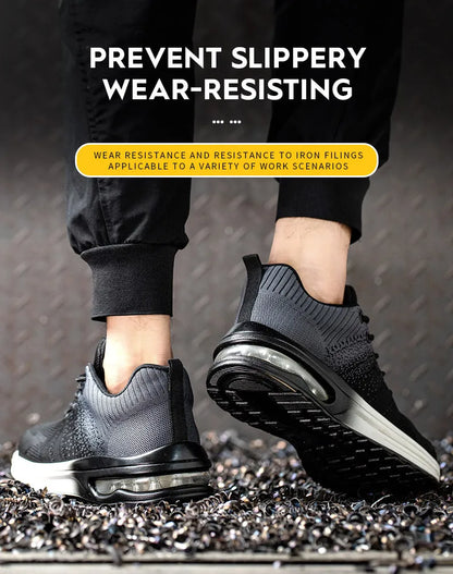 Steel Toe Shoes Safety Protective Shoes Air Cushion Work Safety Shoes Men Women Breathable Work Sneaker Anti Smash Anti-puncture