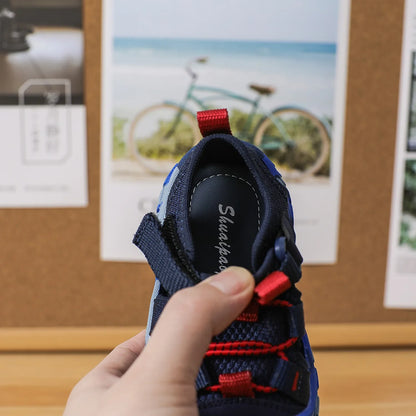 Baby Camouflage Sandals Boys Anti-kick Anti-slip Sport Sandals Girls Breathable Mesh Sandals
