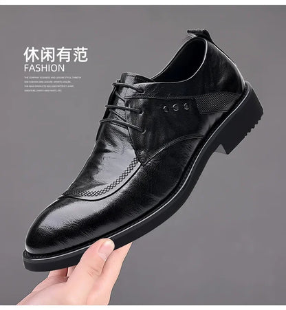 Dress Shoes  Men Shoes Men's Genuine Leather Business Formal Oxfords Footwear Man High Quality Leather Loafers Zapatos Hombre