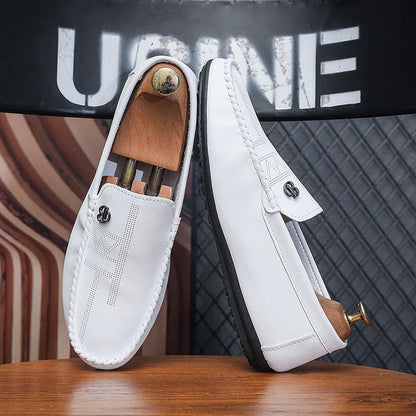 Men Casual Shoes Genuine Leather Luxury Brand Men Loafers Italian Moccasins Breathable Slip on Men Driving Shoes Chaussure Homme