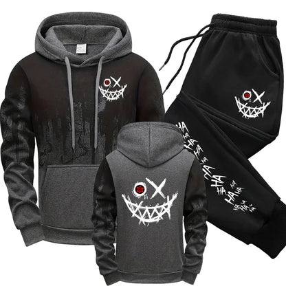 Men's Tracksuit  Men Two Piece Sets Versatile Casual Jogging Sweatshirts Fashion Comfort Daily Sports Simple Splashed Ink Hoodie