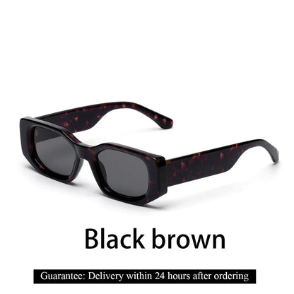 black classic retro designer branded concave irregular thick frame men women fashion sunglasses