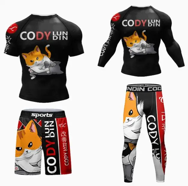 Ensembles de survêtement d'entraînement Rashguard pour enfants, combinaison de sport pour figurines, uniforme de grappin