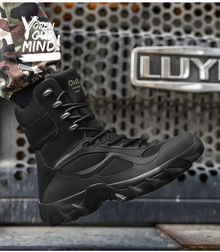 Men Shoes Tactical Boots Special Forces Field Man Boot Lightweight Outdoor Non-Slip Men Zapatillas Hombre Motorcycle Boots