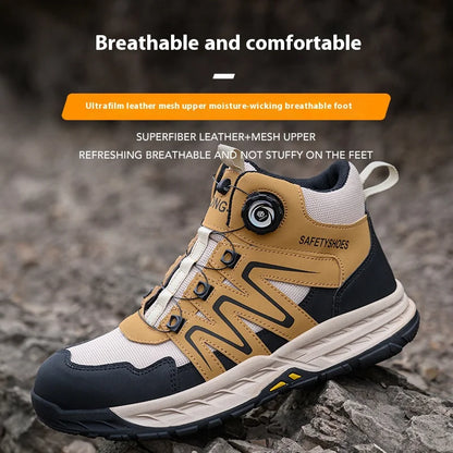New Safety Boots Men Work Indestructible Shoes Sneakers Steel Toe Protective Boots Anti-smash Anti-puncture Work Tactical Boots