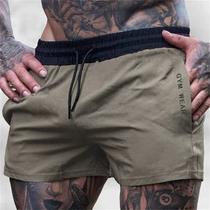 2024 Summer Gym Fitness Men's Shorts Sweatpants Thin Fashion Men Marathon Running Shorts Sports Breathable Training Pants