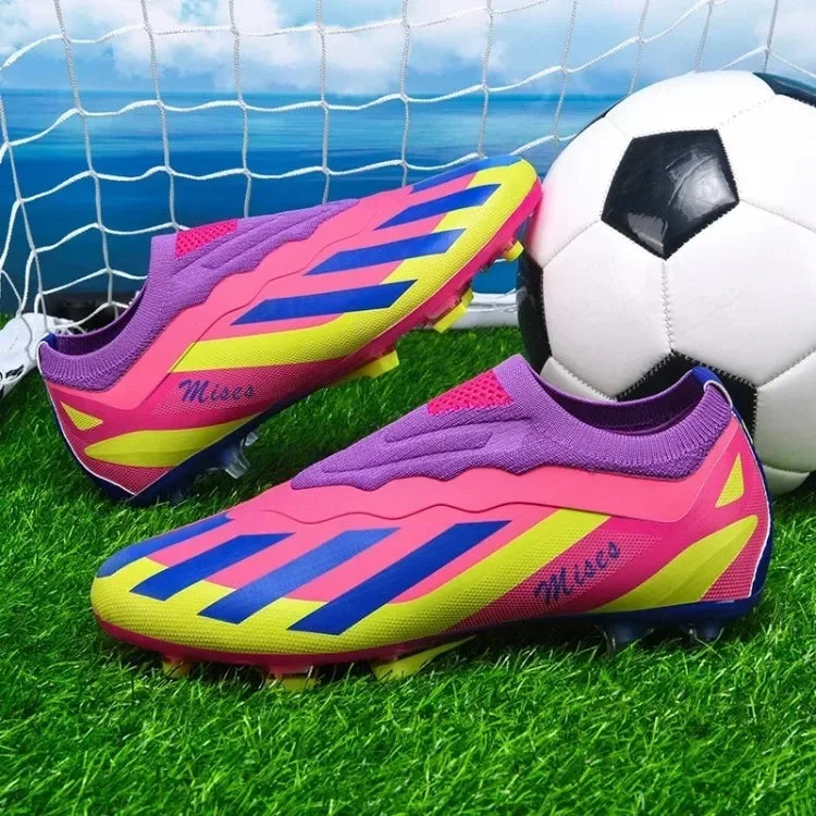 Men Soccer Shoes Long Spikes Soccer Cleats Indoor Sports Shoes Professional Football Boots Drop Shipping Unisex Breathable Soft
