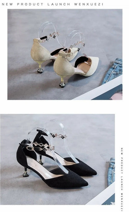 New fashion dinner party dance design style mature senior all-match small skirt Internet celebrity same high heels