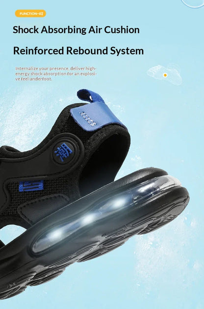 A pair of children's summer open-toe sandals, air-cushioned shock-absorbing and rebound outdoor beach shoes, sizes 32-42,TL-1921