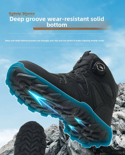 Work Safety Shoes Smash-proof and Puncture-proof Sports Safety Shoes Outdoor Mountaineering Wear-resistant Steel Boots