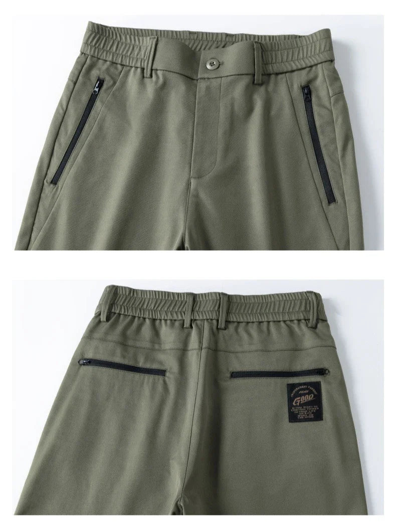 Fashion New in Men's Casual Pants Straight Slim Thin Korean Breathable Comfortable Brand Male Clothing Summer Trousers
