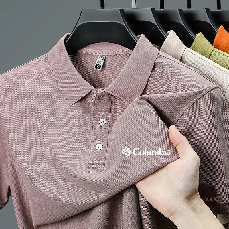 High End Brand New Men's Lapel Polo Shirt Summer Exquisite Letter Print Short Sleeve T-Shirt Business Leisure Fashion Men's Wear