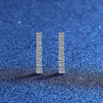 All Moissanite Stud Earrings For Women 925 Sterling Silver Sparkling Wedding Fine Jewelry Earring Stud Women's Earrings