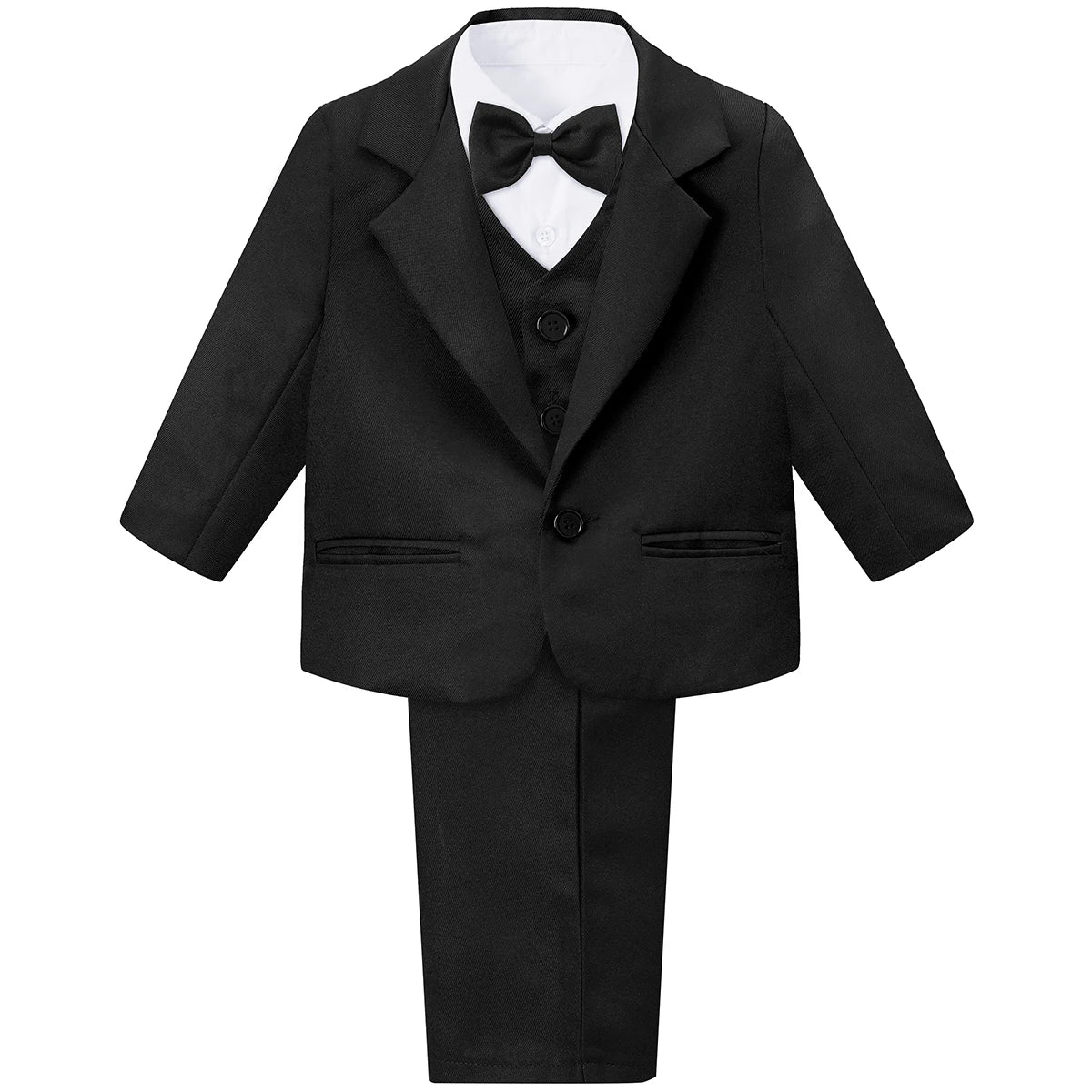 Baby Boy Baptism Outfit Infant Tuxedo Christening Wedding Birthday Celebration Formal Gentleman Suit White 6 Months to 3 Years