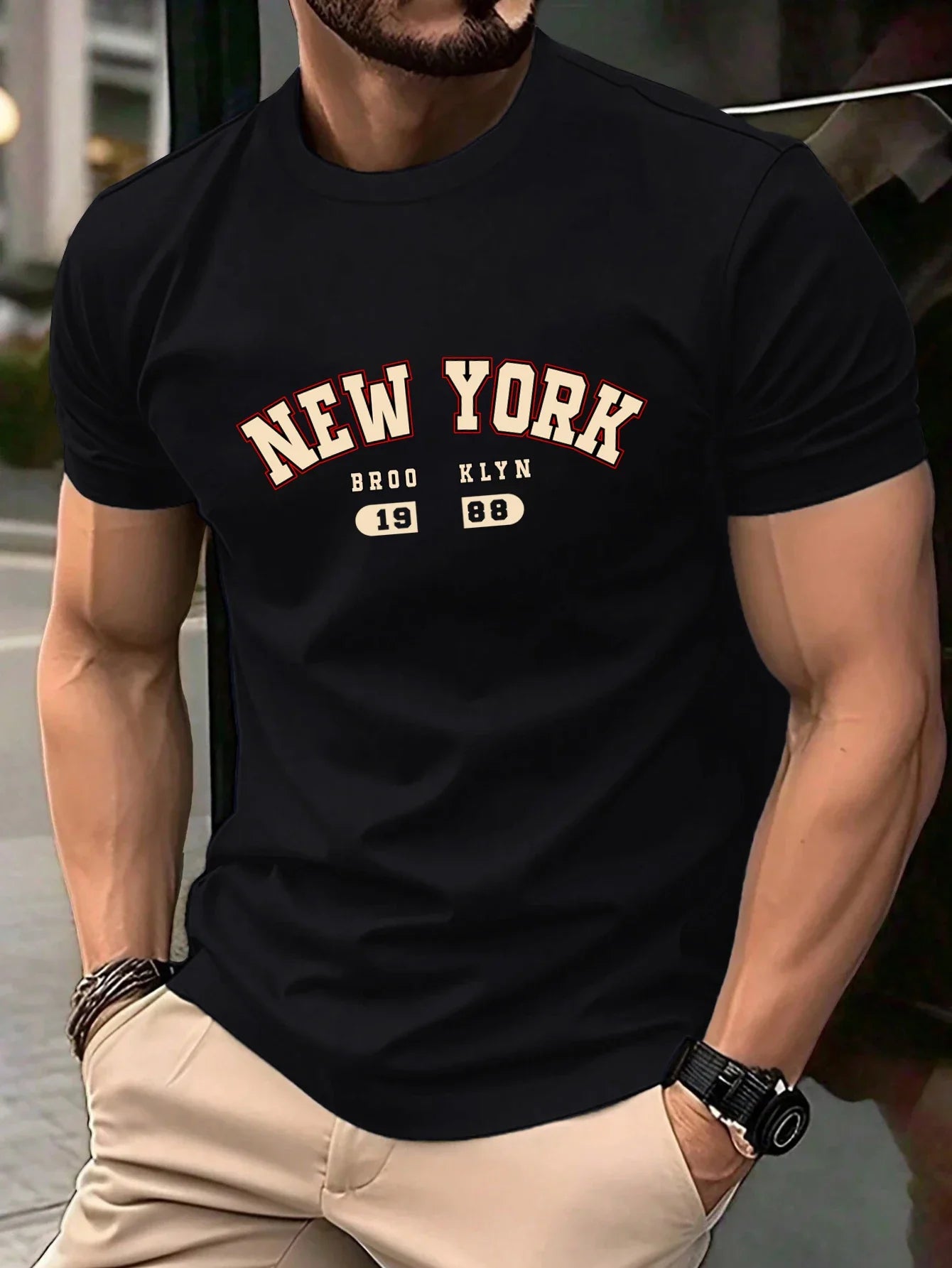 New York Brooklyn 1988 Letter Design Men T-Shirts Fashion Short Sleeve All-Match Cotton Soft T Shirt Summer Unisex Loose Clothes