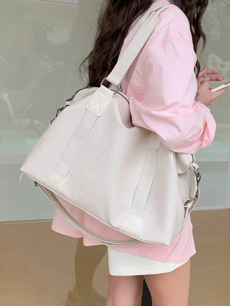 Brand Luxury Designer Tote Bag For Women Lage Capacity Travel Cross Bag High Quality PU Leather Handbags Messenger Bag