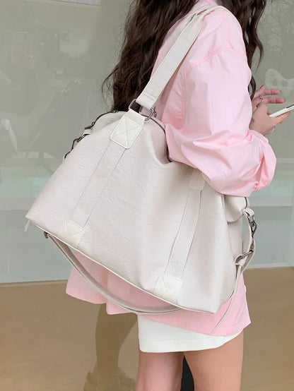 Brand Luxury Designer Tote Bag For Women Lage Capacity Travel Cross Bag High Quality PU Leather Handbags Messenger Bag