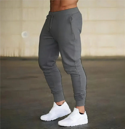 New Men's casual pants, spring and autumn sports thin sweatpants, men's running and jogging fashionable solid color sports pants