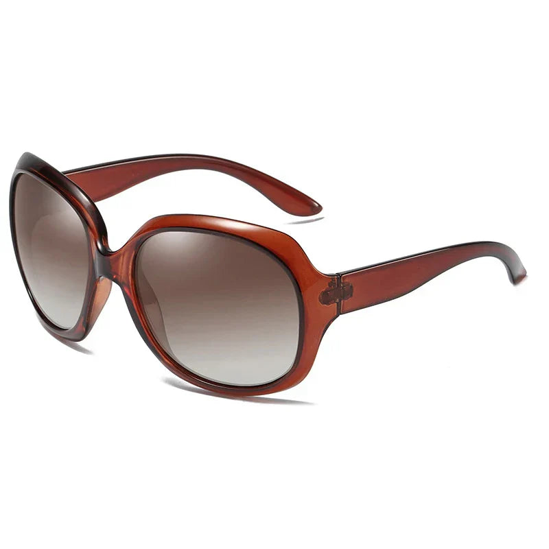 Design Elegant Polarized Oversized Round Sunglasses Women Simple Fashion Big Plastic Ladies Sun Glasses UV400