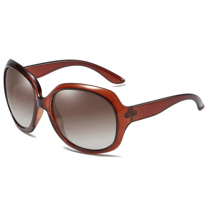 Design Elegant Polarized Oversized Round Sunglasses Women Simple Fashion Big Plastic Ladies Sun Glasses UV400