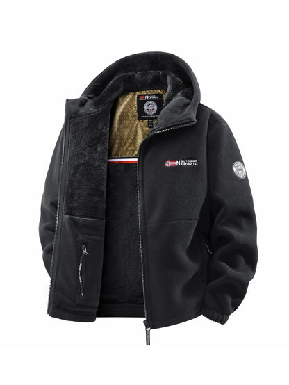Jaqueta Masculina de Outono e Inverno com Capuz, Adequada para Uso Diário em Casa, para Viagens, Festas, Deslocamentos, Moda Versátil ao Ar Livre, Realça o Temperamento, Roupa Urbana, Roupa de Viagem.