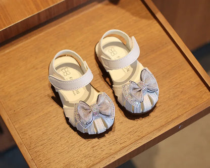 Summer Baby Girls Sandals Bowtie Fashion Pink Princess Toddler Shoes Soft Sole Baby Shoes 0-3 Years chaussure enfant fille