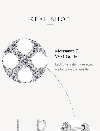 Luxury 3.25CTW D Color Moissanite Drop Earrings for Women High Quality S925 Sterling Silver Engagement Wedding  Jewelry