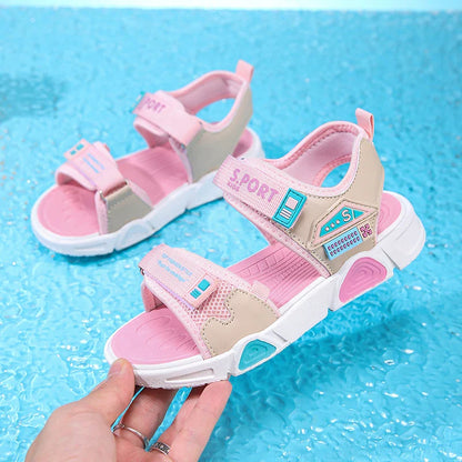 Children's sandals cartoon soft-soled non-slip boys' sandals in summer hook and loop fashion girls' sandals 4-10 years old 38