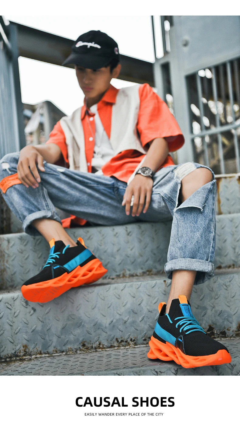 Tênis Masculino de Malha Respirável Casual Sapatos Masculinos Unissex Leve Macio Sola Grossa Buraco Sapatos de Casal Tênis Atlético Sapatos Femininos
