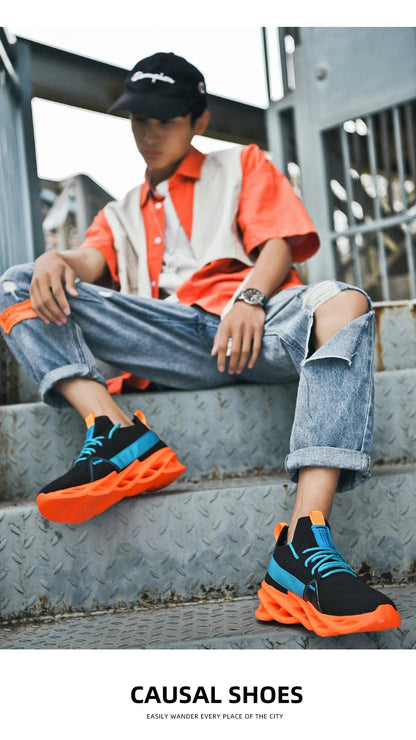 Tênis Masculino de Malha Respirável Casual Sapatos Masculinos Unissex Leve Macio Sola Grossa Buraco Sapatos de Casal Tênis Atlético Sapatos Femininos