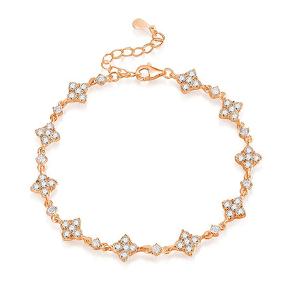 Full Diamond Moissanite Bracelets for Women Sparkling Girls Luxury Chains 100% 925 Sterling Silver Jewelry Plated 14K