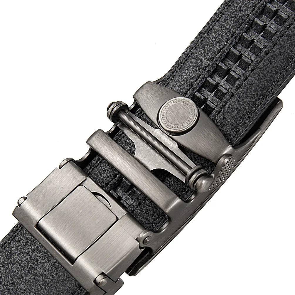 Famous Brand Belt Male Designer Automatic Buckle Genuine Leather Men Belt  Luxury Belts for Men 3.5cm New Black Brown Plus Size